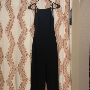 Lulus black backless jumpsuit